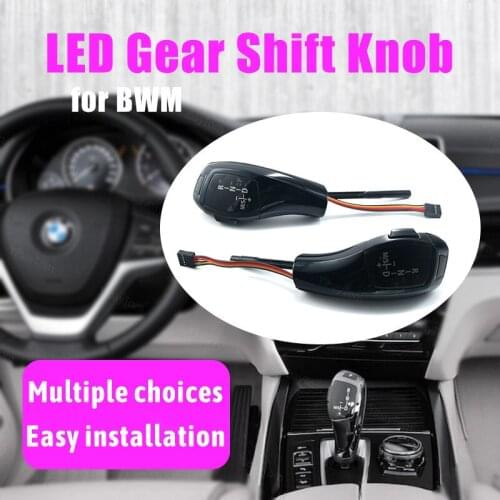Replacement Accessories Black Modified Pre-facelift Carbon Fiber Pattern for BMW 5 Series E39 E38 X5 E53 LHD LED Gear Shift Knob