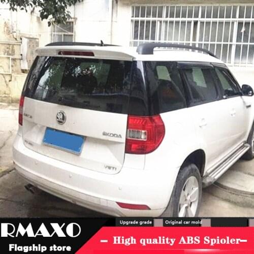 For Skoda YETI Spoiler 2014-2017 Skoda YETI SPOILER High Quality ABS Material Car Rear Wing Primer Color Rear Spoiler