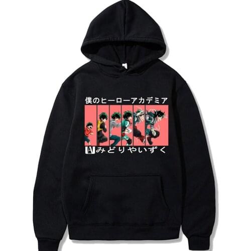 Anime Boku No Hero Academia Hoodies Fashion Pullovers Male Tops Sweatshirts