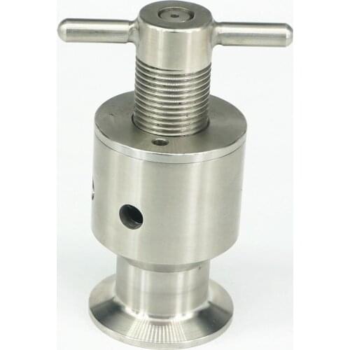 1.5" Tri Clamp 0.5-5 Bar Ferrule OD 50.5mm 304 Stainless Steel Adjustable Pressure Relief Safety Valve Sanitary