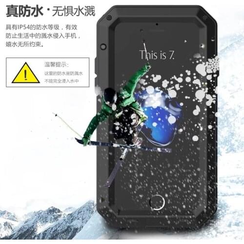 High quality Aluminum Metal Armor Life Waterproof Case For iPhone 6 6Plus 8Plus X XS XR XS MAX 5S Classic Shockproof Case Cover