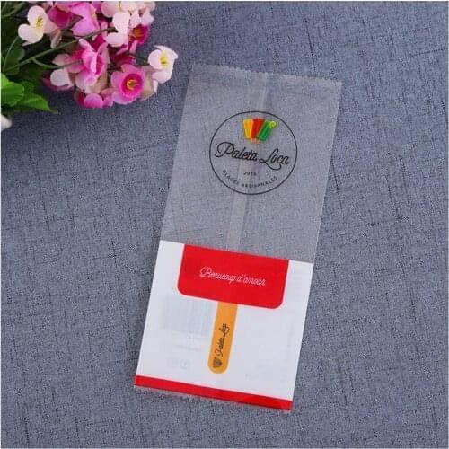 Custom Links Frozen Back Sealing Food Grade Plastic Ice Pop Bags Popsicle Ice Cream Packaging MOQ 50000PCS Chile Customer Order