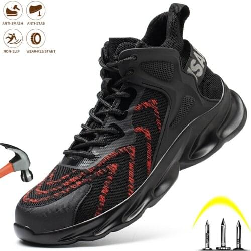Insulation Safety Work Shoes Men Indestructible Anti-puncture Anti-smashing Work Boots Steel Toe Cap Comfortable Breathable Shoe