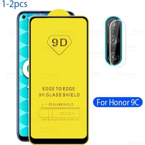 9d protective glass honor 9c screen protector for huawei honor 9c glass camera film xonor 9 c c9 xonop 9c safty glas 1-2pcs 6.39