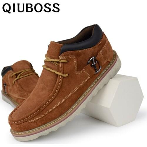 Winter Genuine Leather Boots for Men Warm Snow Boots Classic Mens Winter Shoes Valeencia 2018 Men Shoes