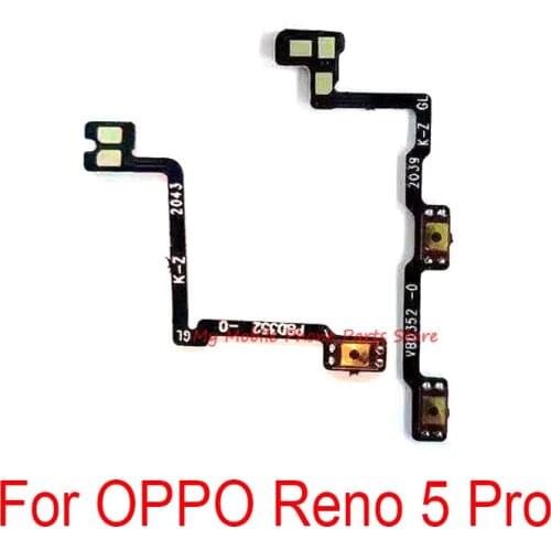 1 Set Power ON OFF Volume UP DOWN Switch Flex Cable For OPPO Reno 5 Pro 5 Pro Reno5pro Power Volume Side Key Buttton
