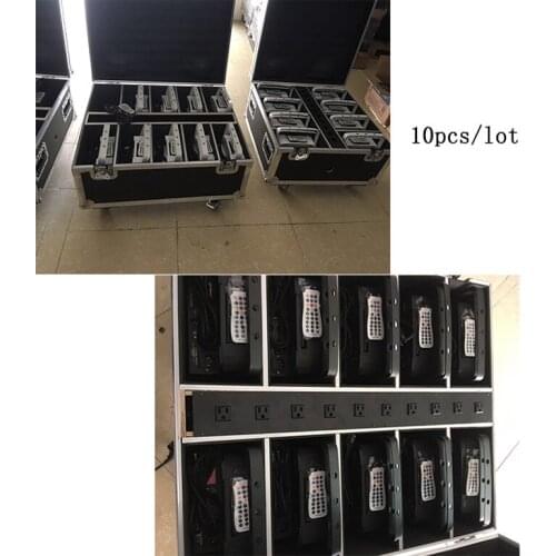 10pcs/lot 9x18w 6in1 led par light Rgbwa+uv battery power wireless dmx