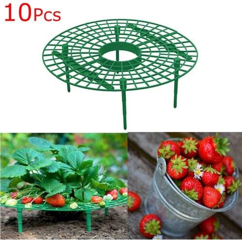 Strawberry Stand Frame Holder Plastic 10 PCS Balcony Planting Rack Fruit Support Plant Climbing Vine Pillar Gardening Stand