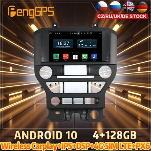 128G Android10 PX6 DSP For Ford Mustang 2015 2016 Car DVD GPS Navigation Auto Radio Stereo Video Multifunction CarPlay HeadUnit