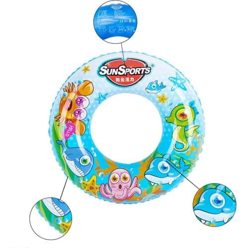 4 Sizes 50-80CM Kids/Adult Cartoon Printing Inflatable Swimming Rings Swimming Circle PVC Water Floating Tools Fitness Equipment
