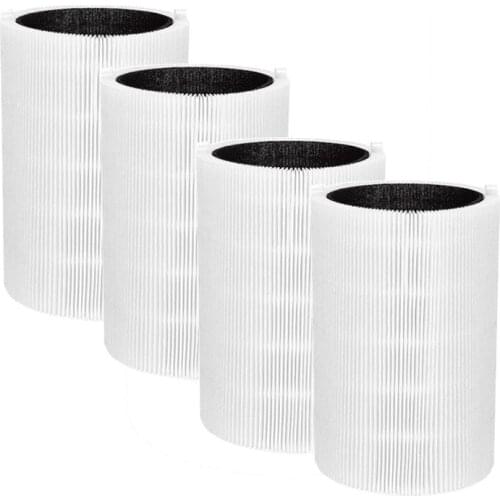 Replacement for Blueair Blue Pure 411, 411+ & MINI Air Purifiers HEPA and Activated Carbon Composite Filter, 4 Pack