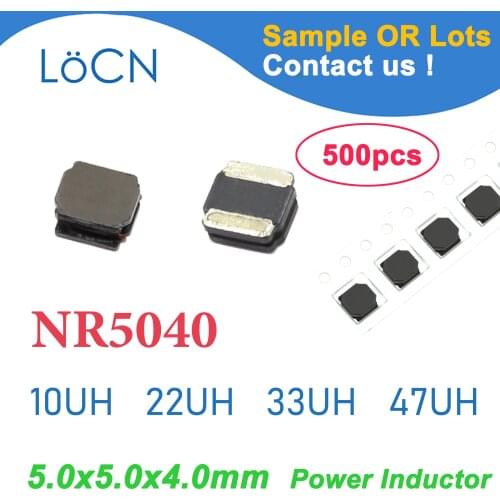 500Pcs NR5040 SMD Inductor Power Shielded Wirewound 10UH 22UH 33UH 47UH Power Inductors High Quality 5.0x5.0x4.0