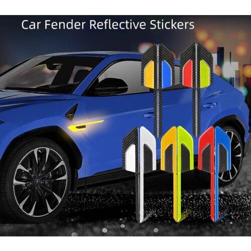 Car Decorations Car Fender Stickers Reflective Anti-scratch Protection Stickers Film Reflective Car Stickers Auto Accessories