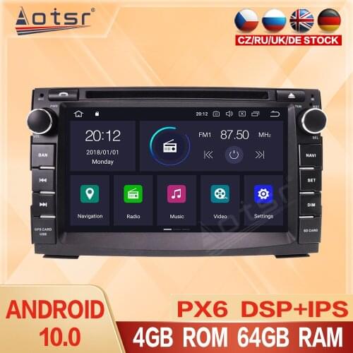 Android 10.0 64GB Android 10 2 Din Car Multimedia DVD Player GPS Autoradio For Kia Ceed 2010 2011 2012 Car Radio PC wifi DSP