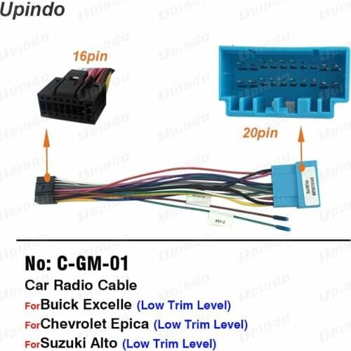 Car Cable Adapter for Buick Excelle for Chevrolet Epica Alto Wiring Harness Android Media Player 16-pin Power Connector Socket