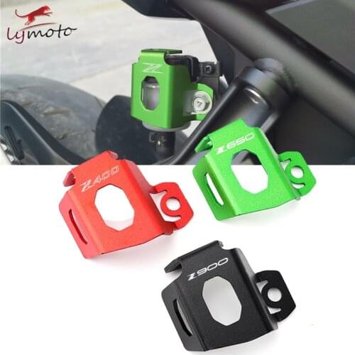 Free Fast Shipping For Kawasaki Z250 Z300 Z400 Z650 Z900 Motorcycle Accessories Rear Brake Fluid Reservoir Guard Cover Protector