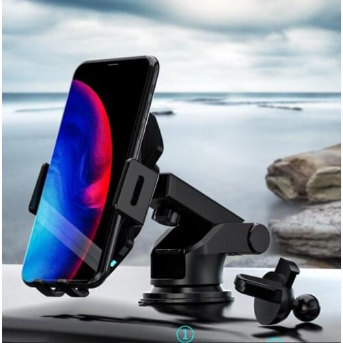 15W QI wireless charger car phone holder fast charger For iphone 12 11 xs S8 S9 S10 S8+ S9+Two Mode Air Vent / Sucker