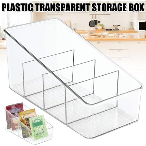 Large Plastic Food Packet Organizer Caddy Storage Station for Kitchen Pantry Cabinet Countertop Holds Spice Pouches _WK