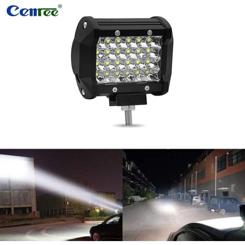 CENREE 72W 4" LED Combo Work Light Bar Spotlight Off-road Driving Fog Lamp for Truck Boat 12V 24V Headlight for ATV Led Bar
