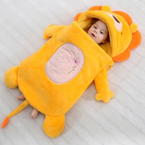 Baby Sleeping Bag Cartoon Animal Cotton Baby Stroller Sleeping Bag Wheelchair Envelopes For Newborn Extract envelope