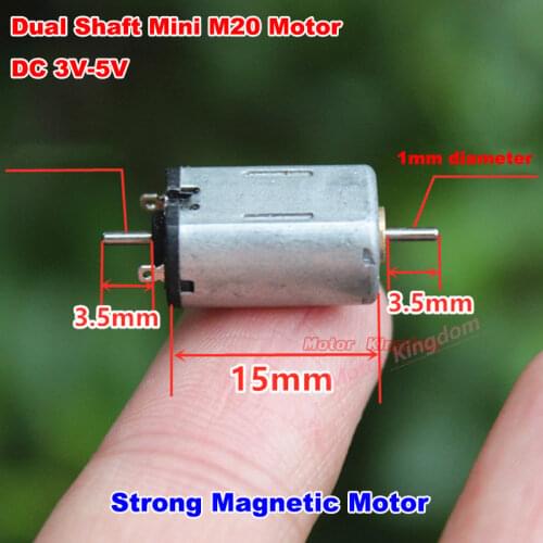 FF-M20 Dual Shaft DC Motor 3V-5V 3.7V 10000RPM High Speed Mini 8*10mm Strong Magnet Electric Motor Engine RC Toy Car Model