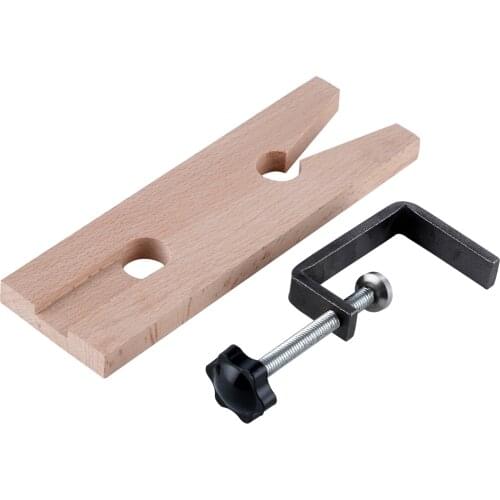 DZQ Slotted Wooden Bench Pin with Clamp Professional Workbench Tool
