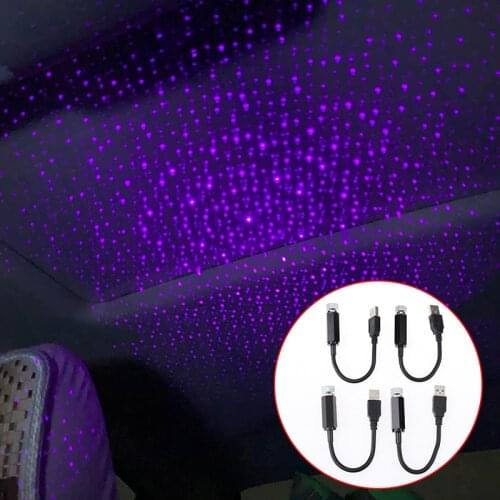 Hot Sale!!! 1pc Usb led Roof Atmosphere Star Light Car Home Decoration Projector Adjustable Atmosphere Ambient Night Light Lampe