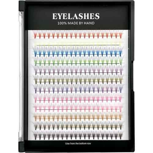 10D Premade Fans 12 Colores Volume Eyelash 240 fans Eyelash Extension Volume fans 8/10/12/14mm lashes Russian Accepy OEM order