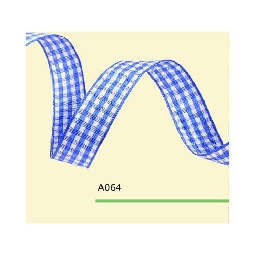 7/8" inch 22mm gingham check ribbon