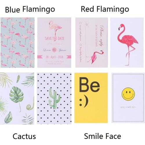Meking Hot Flamingo Card Bilateral Postcard Children Adults Employee Lovers Wedding Birthday Party Photography Props