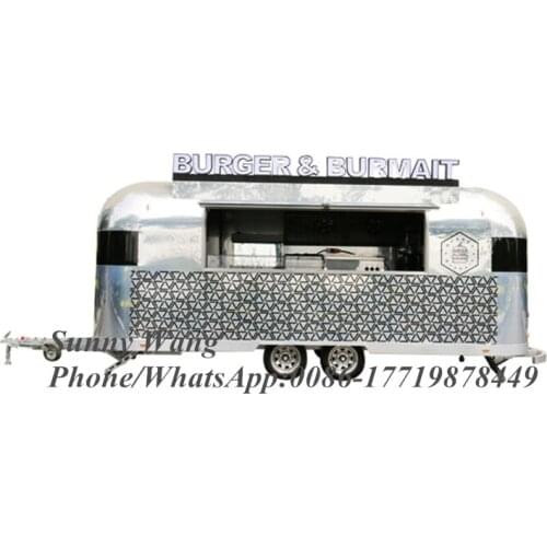 Mobile stainless steel Coffee Churros Carts Food Car Catering Vans Food Trailers Food Trucks Used for Sale