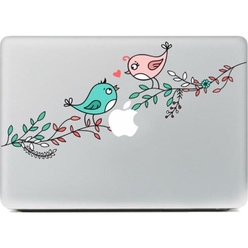 Birds in love Vinyl Decal Notebook sticker on Laptop Sticker For DIY Macbook Pro Air 11 13 15 inch Laptop Skin