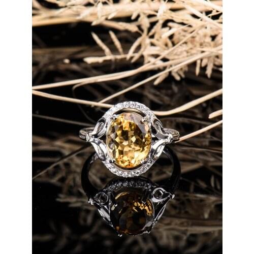 Natural Citrine,yellow crystal 925 sterling silver gem rings for women,gifts for women,engagement wedding, jewelry aesthetic