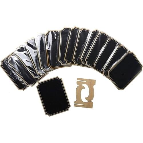 New-20 Pack Mini Chalkboards with Support Easels Stand,Place Cards Small Rectangle Little Wood Blackboard for Weddings Birthda