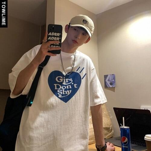 Summer New Men Letter Print Short Sleeve T shirts Harajuku Streetwear Couple Pullovers Tees Korean Women Oversize Casual Tops