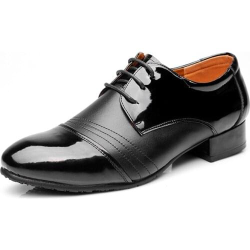 Latin Dance Shoes Mens International Modern Shoes Leather Dance Soft Bottom Shoes GB Plaza Ballroom Waltz Shoes Man Sports