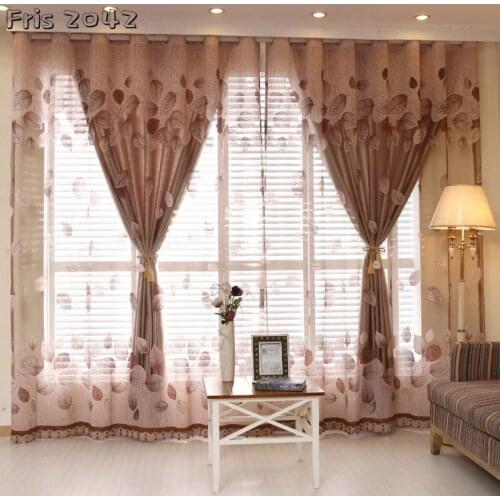 Fallen Leaves, Autumn Jacquard, Rotten Flowers And Carvings Curtains For Living Dining Room Bedroom