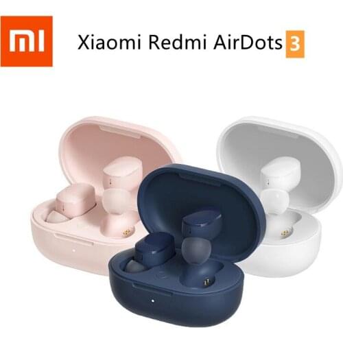 Original Xiaomi Redmi AirDots 3 Earphone True Wireless Bluetooth 5.2 aptX Adaptive Stereo Bass With Mic Handsfree TWS Earbuds