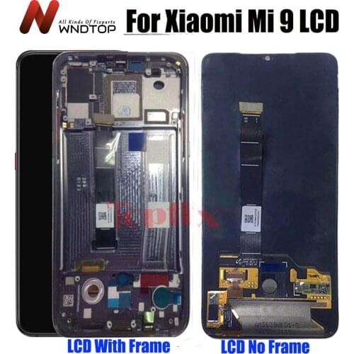 6.39'' AMOLED Original LCD For Xiaomi Mi 9 LCD Display Touch Screen Digitizer Assembly With Frame For Mi9 M1902F1G Display