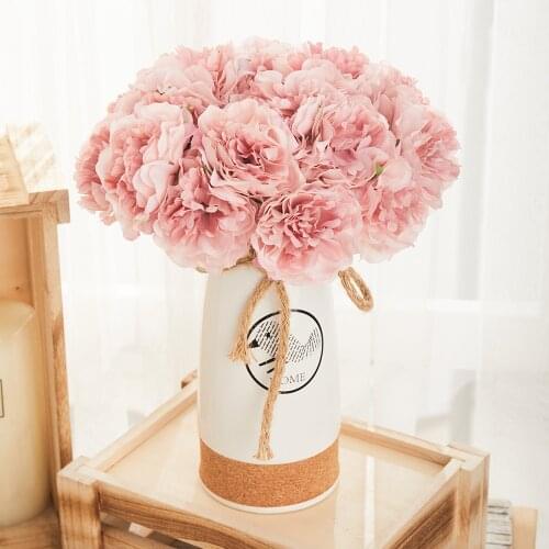 Peony Artificial Artificial Silk Flowers for Home Decoration Wedding Bouquet for Bride