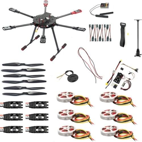 Saker675 675mm Hexacopter Kit 3-4S with GPS7M APM2.8/PIX 2.4.8 Flight Control XRotor 40A Brushless ESC 5010-750KV Motor