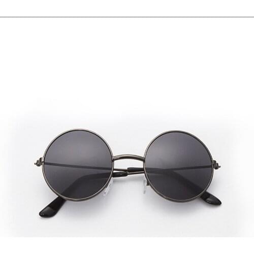 2021 Metal Black Round Kids Sunglasses Brand little girl/boy Baby Child Glasses goggles oculos UV400 Small face Suit For 2~6 age