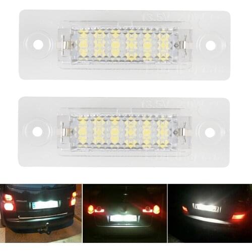 LED License Number Plate Light For Skoda Superb For VW Caddy Golf Plus Jetta Passat Cimousint Touran Auto Number Plate Lamp