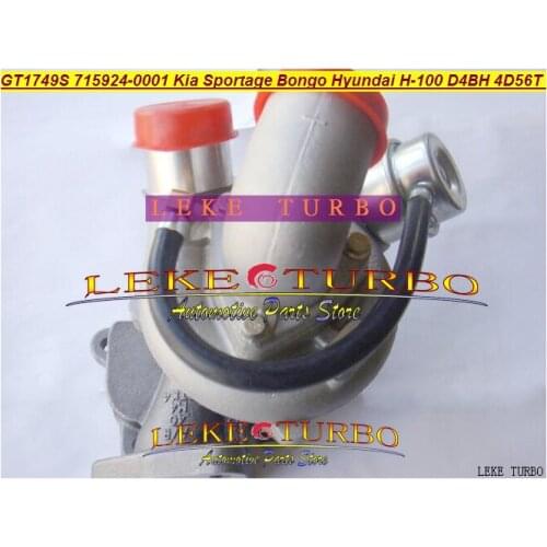 Free Ship GT1749S 715924 715924-5001S 715924-0001 715924-0002 Turbo For Hyundai H-100 For KIA Bongo Pregio K-Se D4BH 4D56TC 2.5L