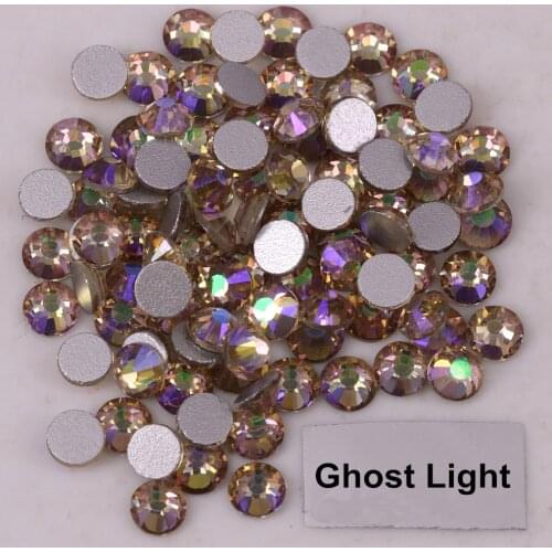 High Quality ss3-30 Ghost Light Glue On Flat Back Crystals / Non Hotfix Rhinestones