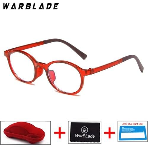 WarBLade Anti Blue Light Blocking Glasses Kids Frame Boy Girls New Fashion Glasses Clear Lens UV400 Computer Children Eyeglasses