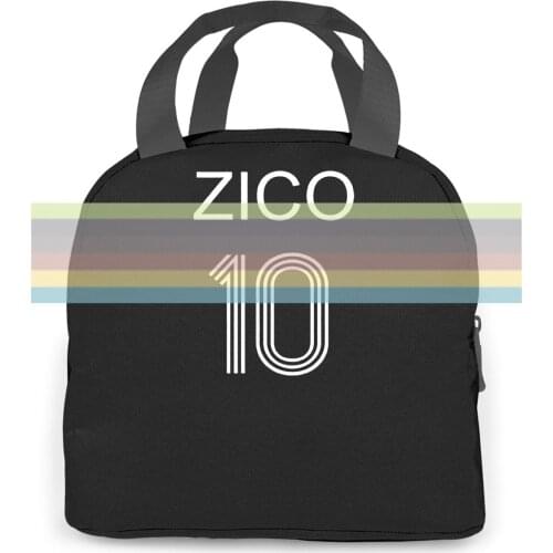 ZICO BRAZIL FLAMENGO UDINESE FOOTBALLER LEGEND CAMISETA SOCCERER KASHIMA Latest women men Portable insulated lunch bag school