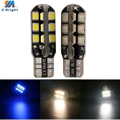 20pcs 1.8W T10 Canbus 2835 24 SMD LED Bulbs NO ERROR Car Map Lamp License Plate Instrument Reading Lights 12V White Blue