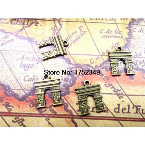 20pcs--Triumphal Arch Charms,Antique Bronze Lovely Triumphal Arch Charm Pendant 15x18mm