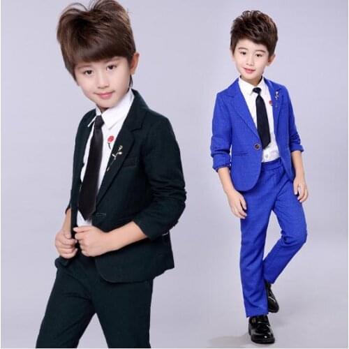 2019 boys suits for weddings Formal cotton Suit costume Enfant garcon marriage Teenager boys clothes 3pcs jacket+pant+shirt